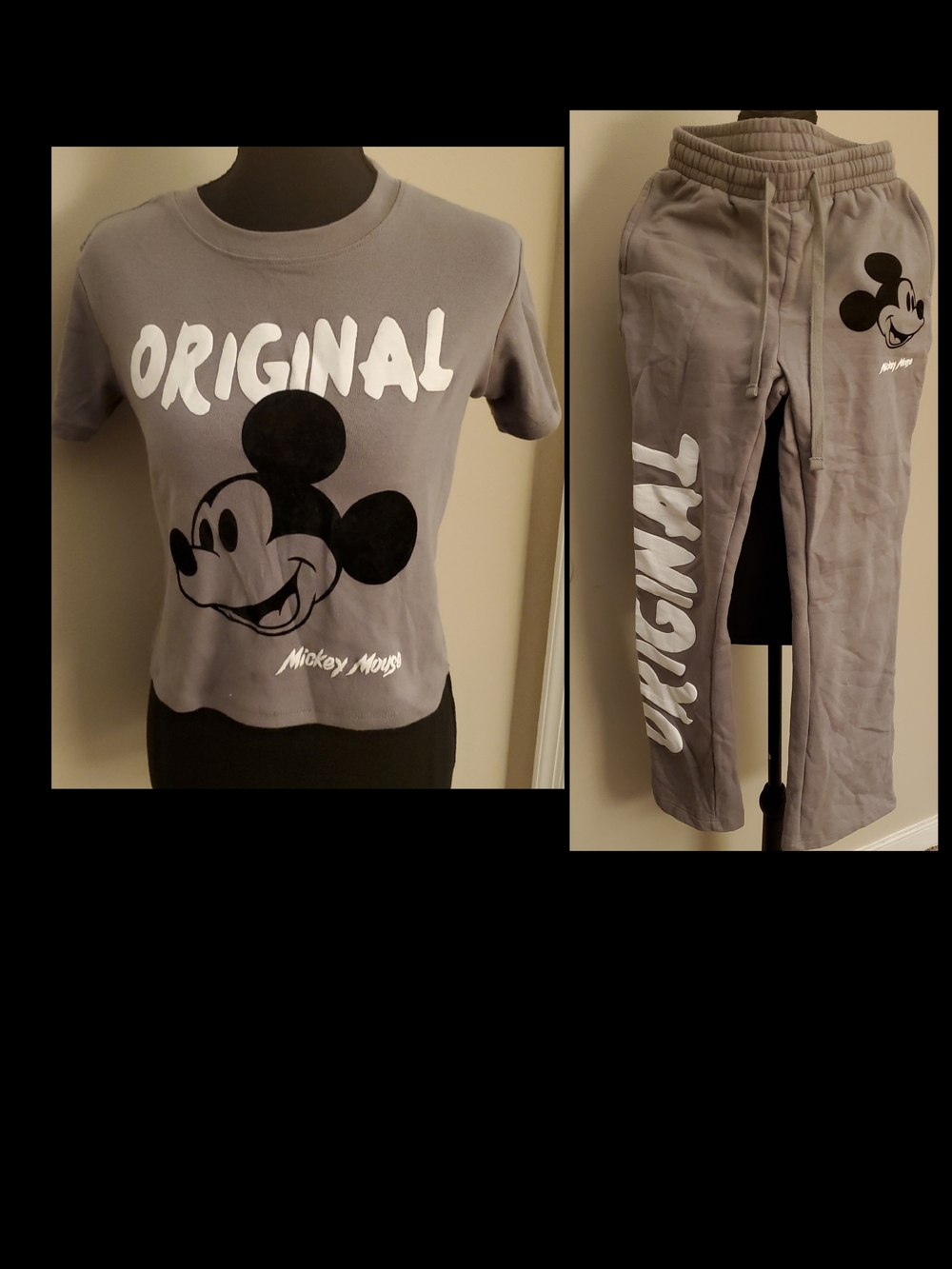 Mickey Mouse "Original" Gray Tee and Joggers Set